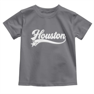 Retro Houston Toddler T Shirt Varsity Script Vintage Sports Jersey Style 80s 90s TS10 Charcoal Print Your Wear