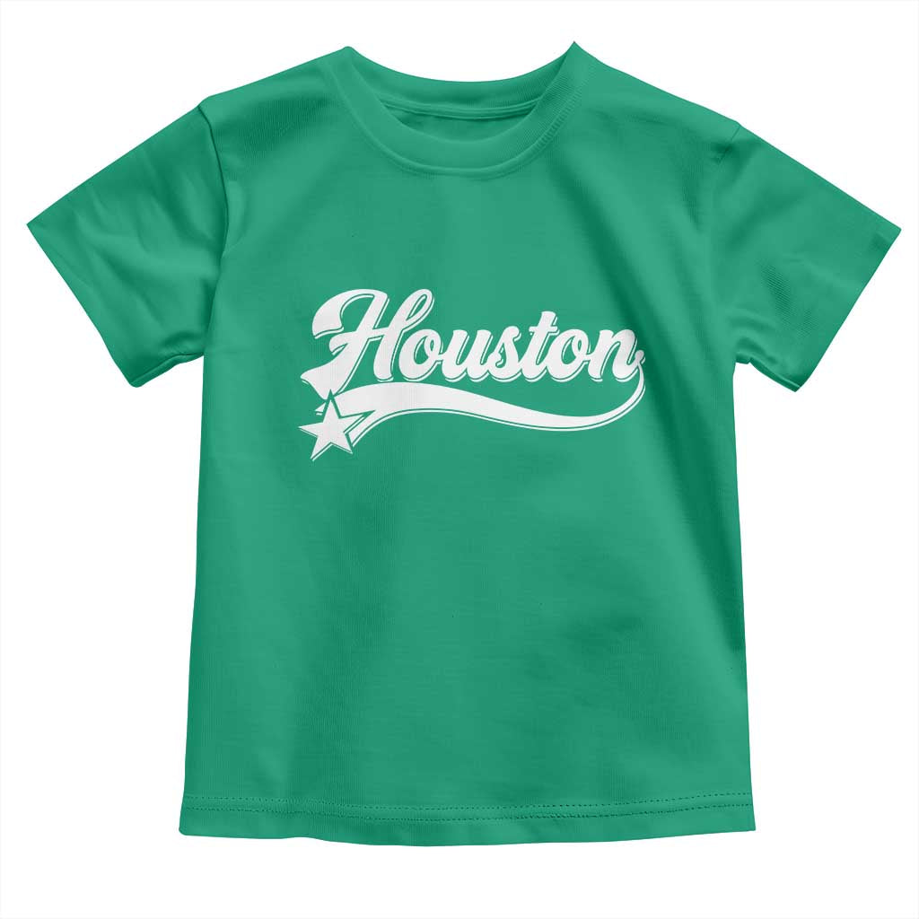 Retro Houston Toddler T Shirt Varsity Script Vintage Sports Jersey Style 80s 90s TS10 Irish Green Print Your Wear
