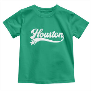 Retro Houston Toddler T Shirt Varsity Script Vintage Sports Jersey Style 80s 90s TS10 Irish Green Print Your Wear