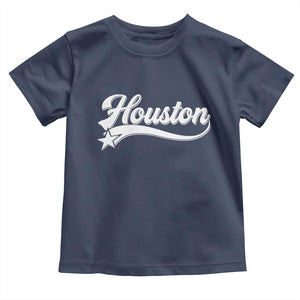 Retro Houston Toddler T Shirt Varsity Script Vintage Sports Jersey Style 80s 90s TS10 Navy Print Your Wear