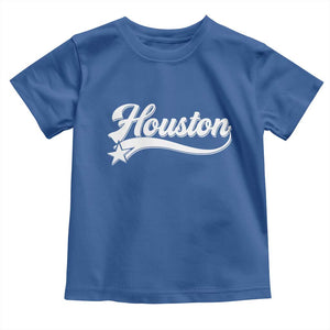 Retro Houston Toddler T Shirt Varsity Script Vintage Sports Jersey Style 80s 90s TS10 Royal Blue Print Your Wear