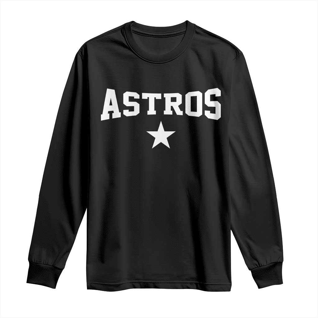 Vintage Astro Varsity Name Long Sleeve Shirt Retro Throwback Athletic Sports Style 80s 90s TS10 Black Print Your Wear