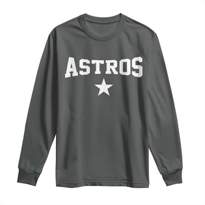 Vintage Astro Varsity Name Long Sleeve Shirt Retro Throwback Athletic Sports Style 80s 90s TS10 Dark Heather Print Your Wear