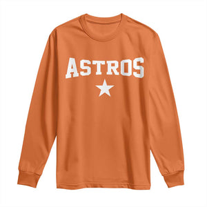 Vintage Astro Varsity Name Long Sleeve Shirt Retro Throwback Athletic Sports Style 80s 90s TS10 Orange Print Your Wear
