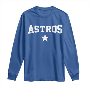 Vintage Astro Varsity Name Long Sleeve Shirt Retro Throwback Athletic Sports Style 80s 90s TS10 Royal Blue Print Your Wear