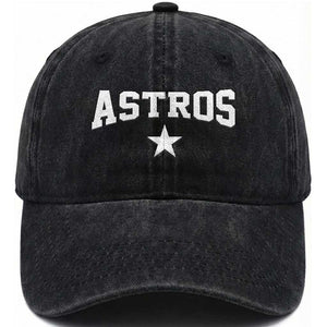 Vintage Astro Varsity Name Washed Cotton Baseball Cap Retro Throwback Athletic Sports Style 80s 90s TS10 Print Your Wear