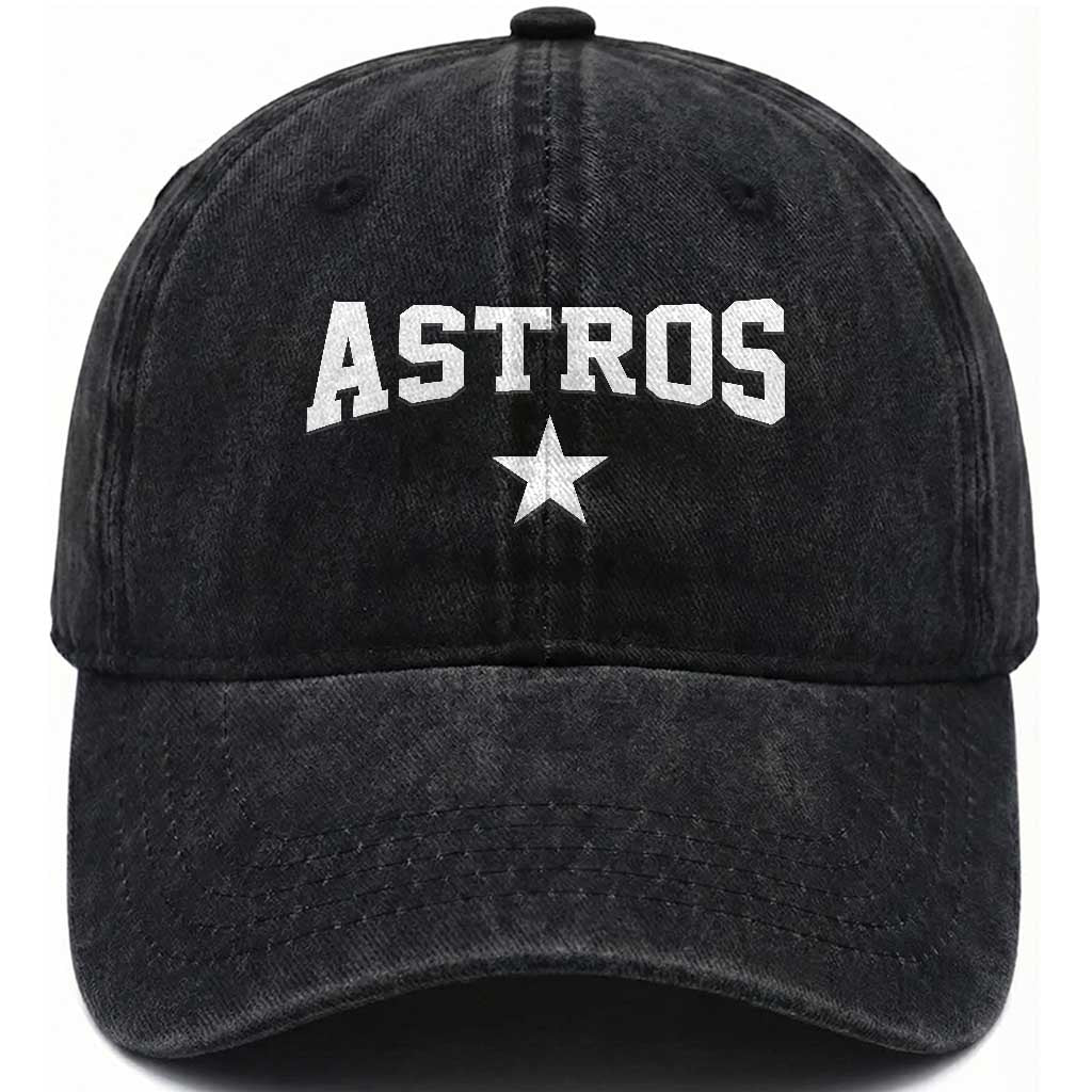 Vintage Astro Varsity Name Washed Cotton Baseball Cap Retro Throwback Athletic Sports Style 80s 90s TS10 Print Your Wear