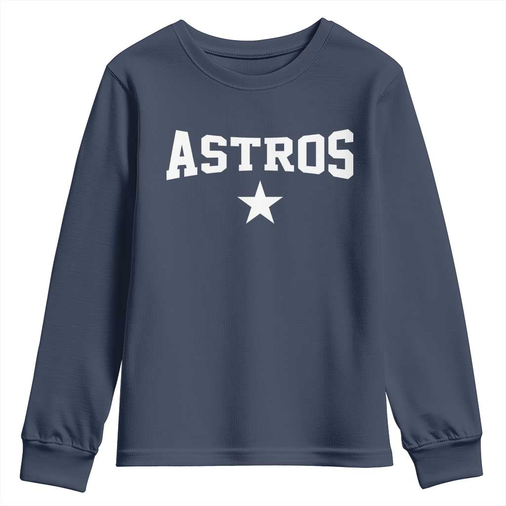 Vintage Astro Varsity Name Youth Sweatshirt Retro Throwback Athletic Sports Style 80s 90s TS10 Navy Print Your Wear