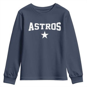 Vintage Astro Varsity Name Youth Sweatshirt Retro Throwback Athletic Sports Style 80s 90s TS10 Navy Print Your Wear