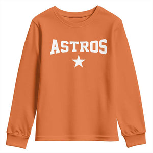 Vintage Astro Varsity Name Youth Sweatshirt Retro Throwback Athletic Sports Style 80s 90s TS10 Orange Print Your Wear