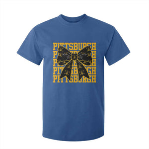 Pittsburgh Coquette Bow T Shirt For Kid Retro Sports Style Pirate Skull TS10 Royal Blue Print Your Wear