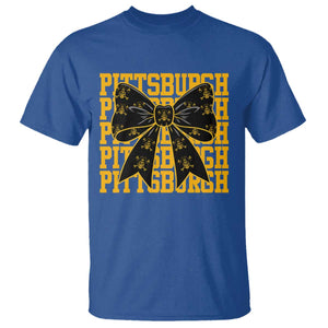 Pittsburgh Coquette Bow T Shirt Retro Sports Style Pirate Skull TS10 Royal Blue Print Your Wear
