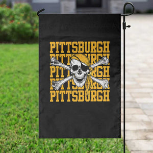 Pittsburgh Lovers Garden Flag Retro Pennsylvania Steel City Pirate Skull TS10 Print Your Wear