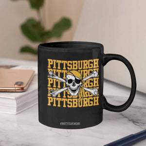 Pittsburgh Lovers Coffee Mug Retro Pennsylvania Steel City Pirate Skull TS10 Print Your Wear
