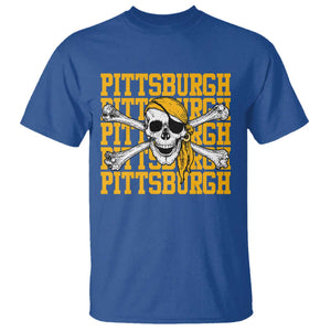 Pittsburgh Lovers T Shirt Retro Pennsylvania Steel City Pirate Skull TS10 Royal Blue Print Your Wear