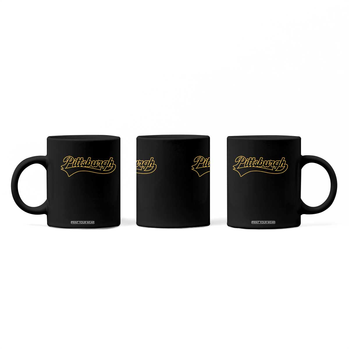Vintage Pittsburgh Coffee Mug Varsity Script Retro Sports Jersey Style Baseball Fans TS10 Print Your Wear