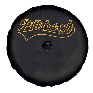 Vintage Pittsburgh Spare Tire Cover Varsity Script Retro Sports Jersey Style Baseball Fans TS10 Print Your Wear