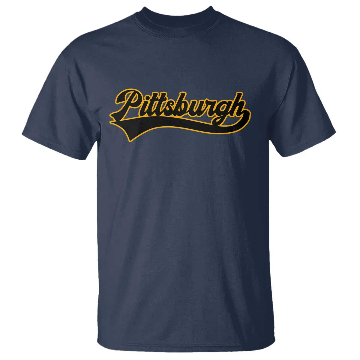 Vintage Pittsburgh T Shirt Varsity Script Retro Sports Jersey Style Baseball Fans TS10 Navy Print Your Wear