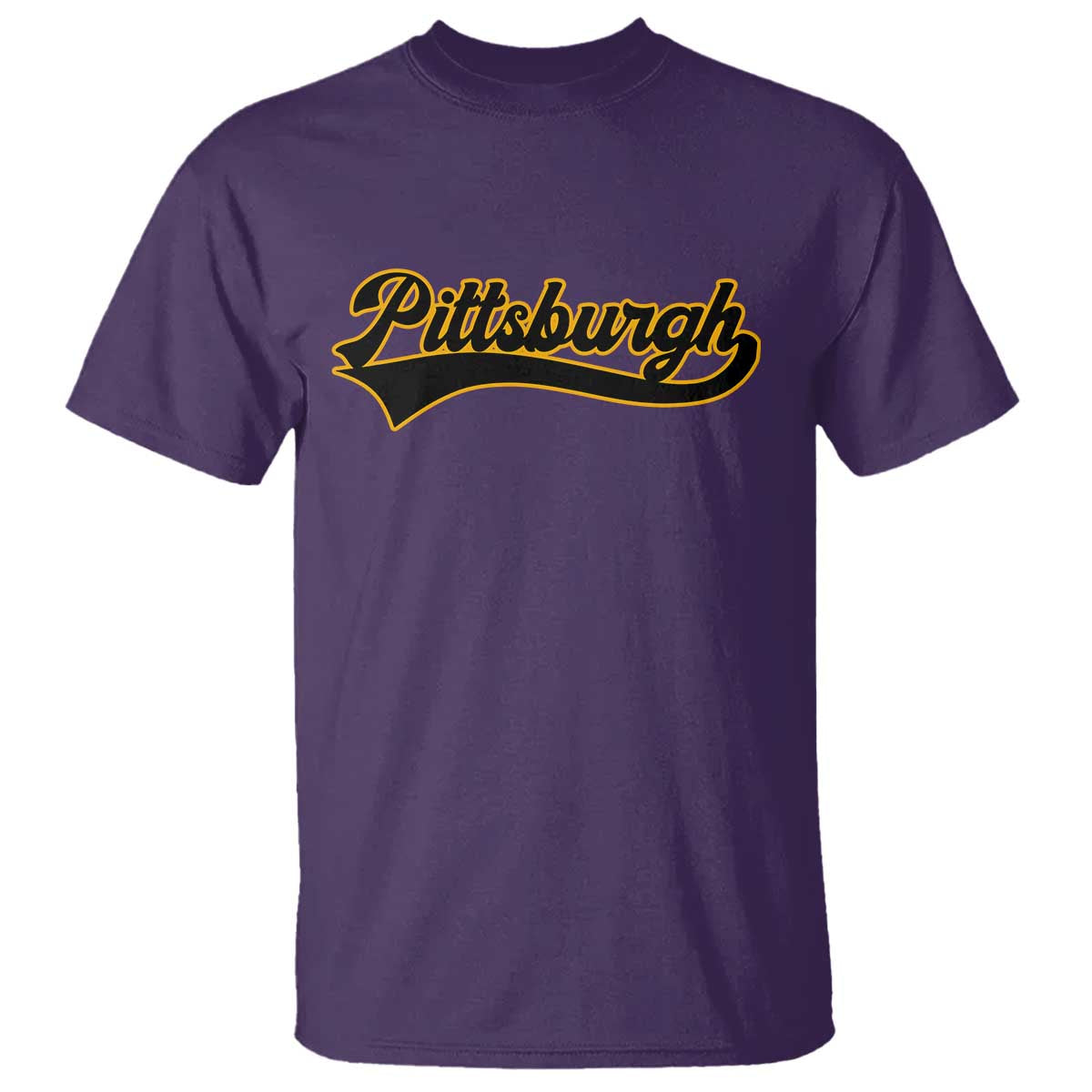 Vintage Pittsburgh T Shirt Varsity Script Retro Sports Jersey Style Baseball Fans TS10 Purple Print Your Wear