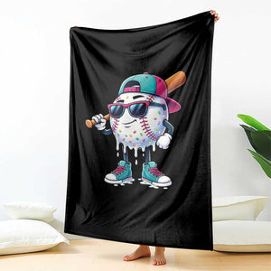 Baseball Life Style Throw Blanket Youth Drip Baseball Boys Kid TS10 Print Your Wear
