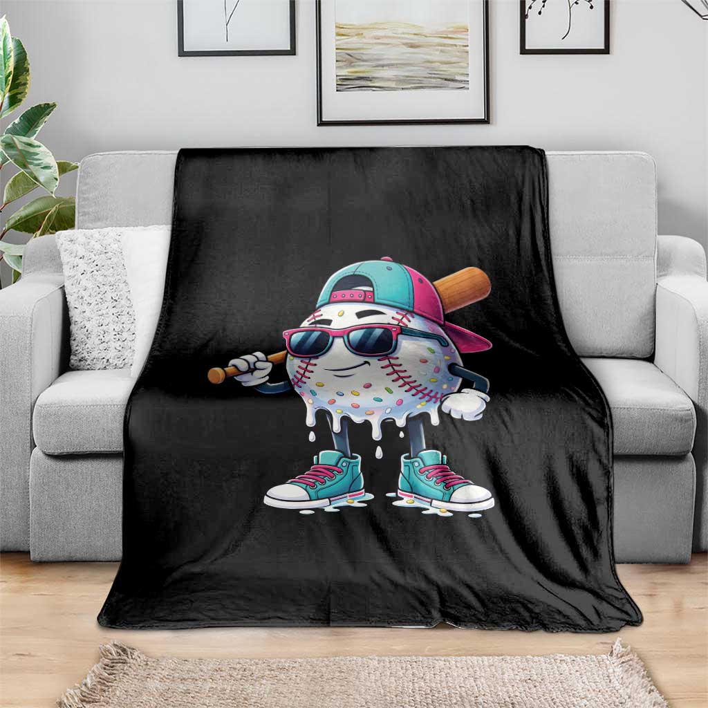 Baseball Life Style Throw Blanket Youth Drip Baseball Boys Kid TS10 Print Your Wear