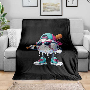 Baseball Life Style Throw Blanket Youth Drip Baseball Boys Kid TS10 Print Your Wear