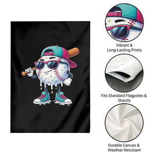 Baseball Life Style Garden Flag Youth Drip Baseball Boys Kid TS10 Print Your Wear
