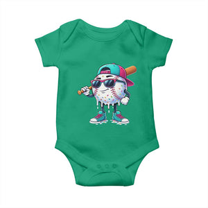Baseball Life Style Baby Onesie Youth Drip Baseball Boys Kid TS10 Irish Green Print Your Wear