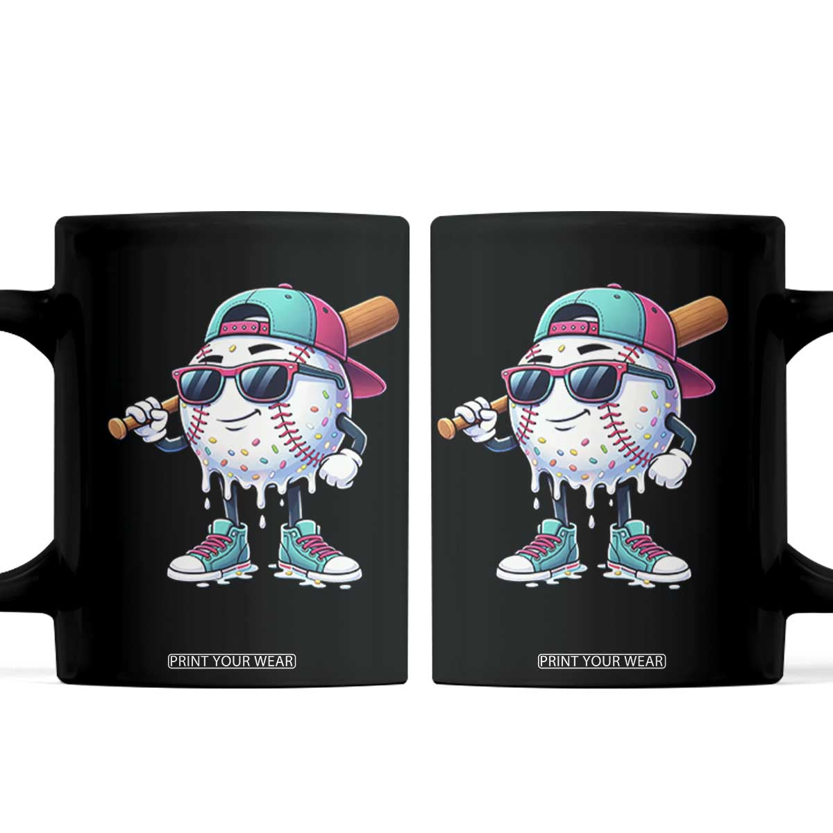 Baseball Life Style Coffee Mug Youth Drip Baseball Boys Kid TS10 Black Print Your Wear