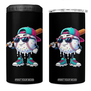 Baseball Life Style 4 in 1 Can Cooler Tumbler Youth Drip Baseball Boys Kid TS10 One Size: 16 oz Black Print Your Wear