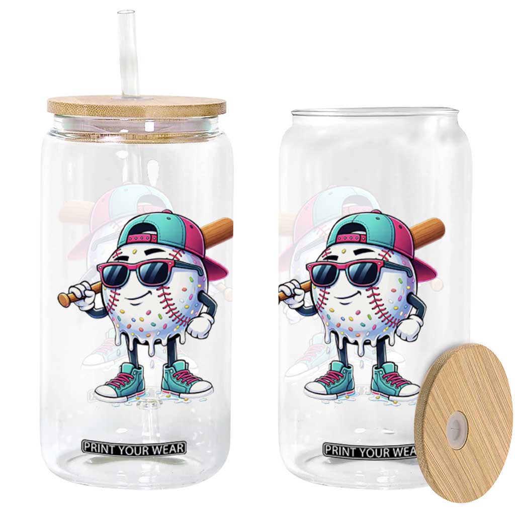 Baseball Life Style Glass Can Youth Drip Baseball Boys Kid TS10 Print Your Wear