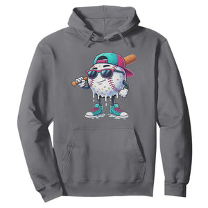 Baseball Life Style Hoodie Youth Drip Baseball Boys Kid TS10 Charcoal Print Your Wear