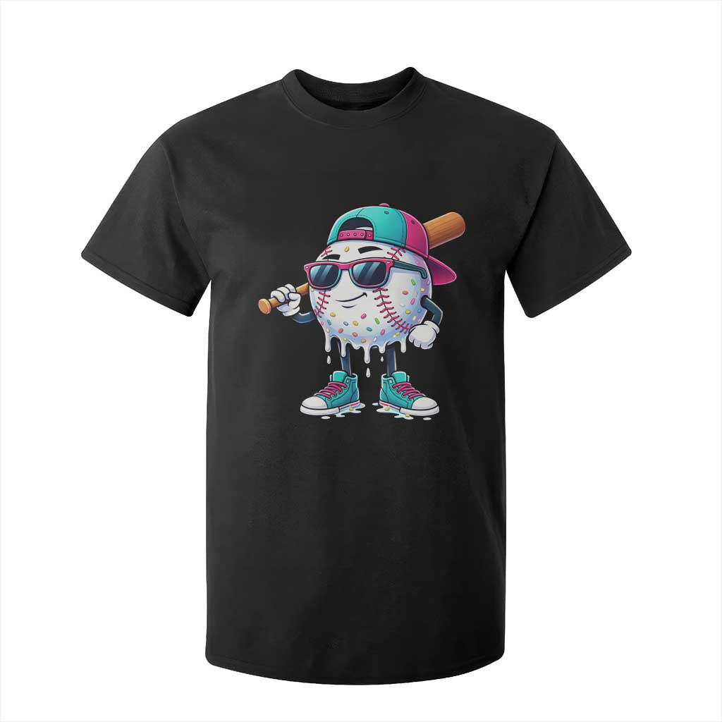 Baseball Life Style T Shirt For Kid Youth Drip Baseball Boys Kid TS10 Black Print Your Wear