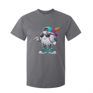 Baseball Life Style T Shirt For Kid Youth Drip Baseball Boys Kid TS10 Charcoal Print Your Wear