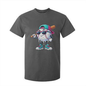 Baseball Life Style T Shirt For Kid Youth Drip Baseball Boys Kid TS10 Dark Heather Print Your Wear