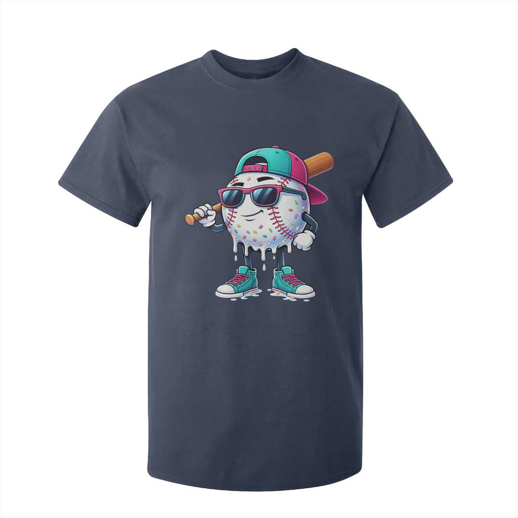 Baseball Life Style T Shirt For Kid Youth Drip Baseball Boys Kid TS10 Navy Print Your Wear