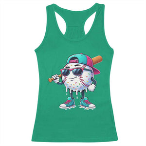 Baseball Life Style Racerback Tank Top Youth Drip Baseball Boys Kid TS10 Irish Green Print Your Wear