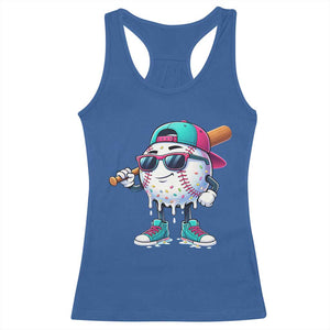 Baseball Life Style Racerback Tank Top Youth Drip Baseball Boys Kid TS10 Royal Blue Print Your Wear