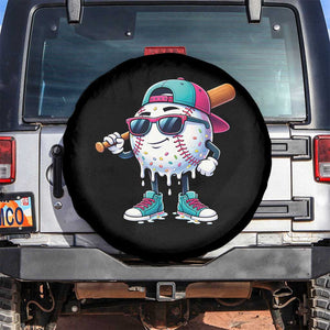 Baseball Life Style Spare Tire Cover Youth Drip Baseball Boys Kid TS10 No hole Black Print Your Wear