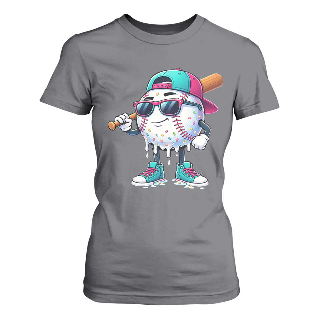 Baseball Life Style T Shirt For Women Youth Drip Baseball Boys Kid TS10 Charcoal Print Your Wear