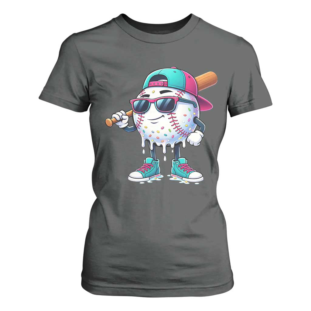 Baseball Life Style T Shirt For Women Youth Drip Baseball Boys Kid TS10 Dark Heather Print Your Wear