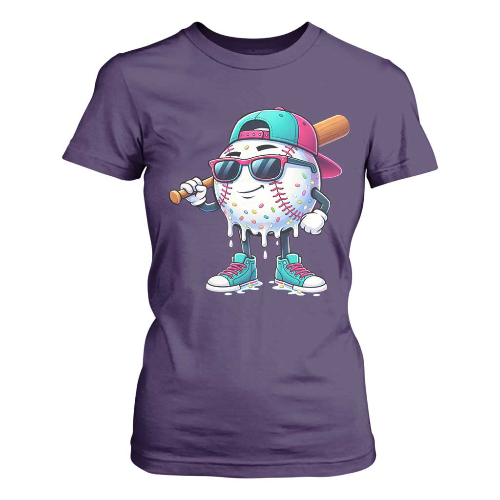 Baseball Life Style T Shirt For Women Youth Drip Baseball Boys Kid TS10 Purple Print Your Wear