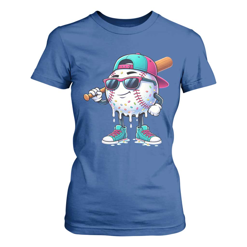 Baseball Life Style T Shirt For Women Youth Drip Baseball Boys Kid TS10 Royal Blue Print Your Wear