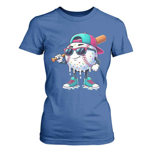 Baseball Life Style T Shirt For Women Youth Drip Baseball Boys Kid TS10 Royal Blue Print Your Wear