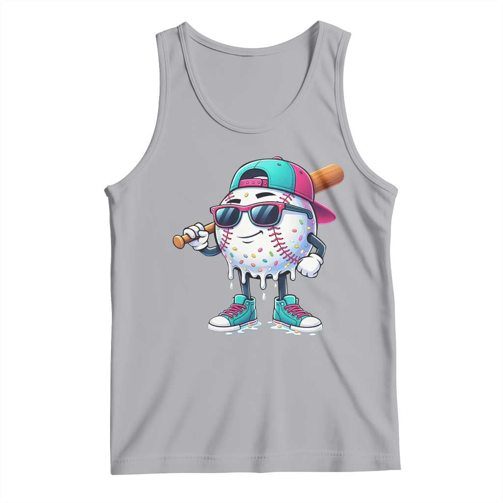 Baseball Life Style Tank Top Youth Drip Baseball Boys Kid TS10 Athletic Heather Print Your Wear