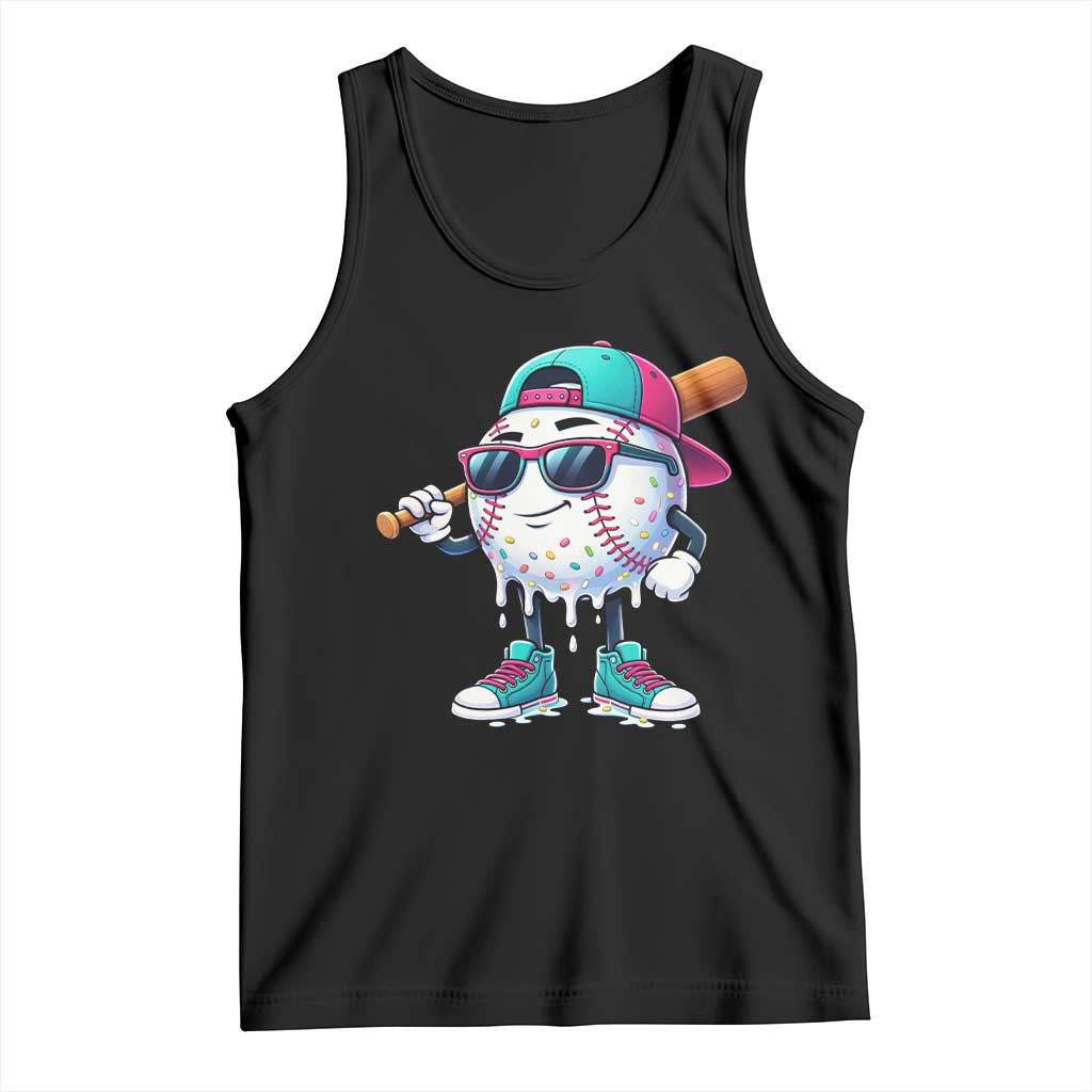 Baseball Life Style Tank Top Youth Drip Baseball Boys Kid TS10 Black Print Your Wear