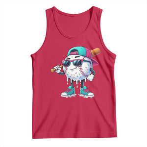 Baseball Life Style Tank Top Youth Drip Baseball Boys Kid TS10 Red Print Your Wear