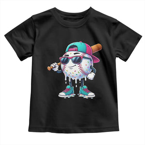 Baseball Life Style Toddler T Shirt Youth Drip Baseball Boys Kid TS10 Black Print Your Wear