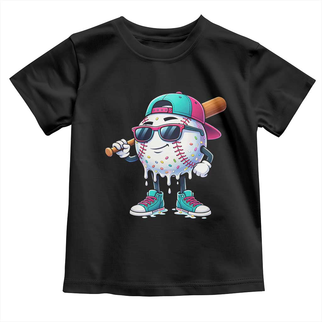 Baseball Life Style Toddler T Shirt Youth Drip Baseball Boys Kid TS10 Black Print Your Wear