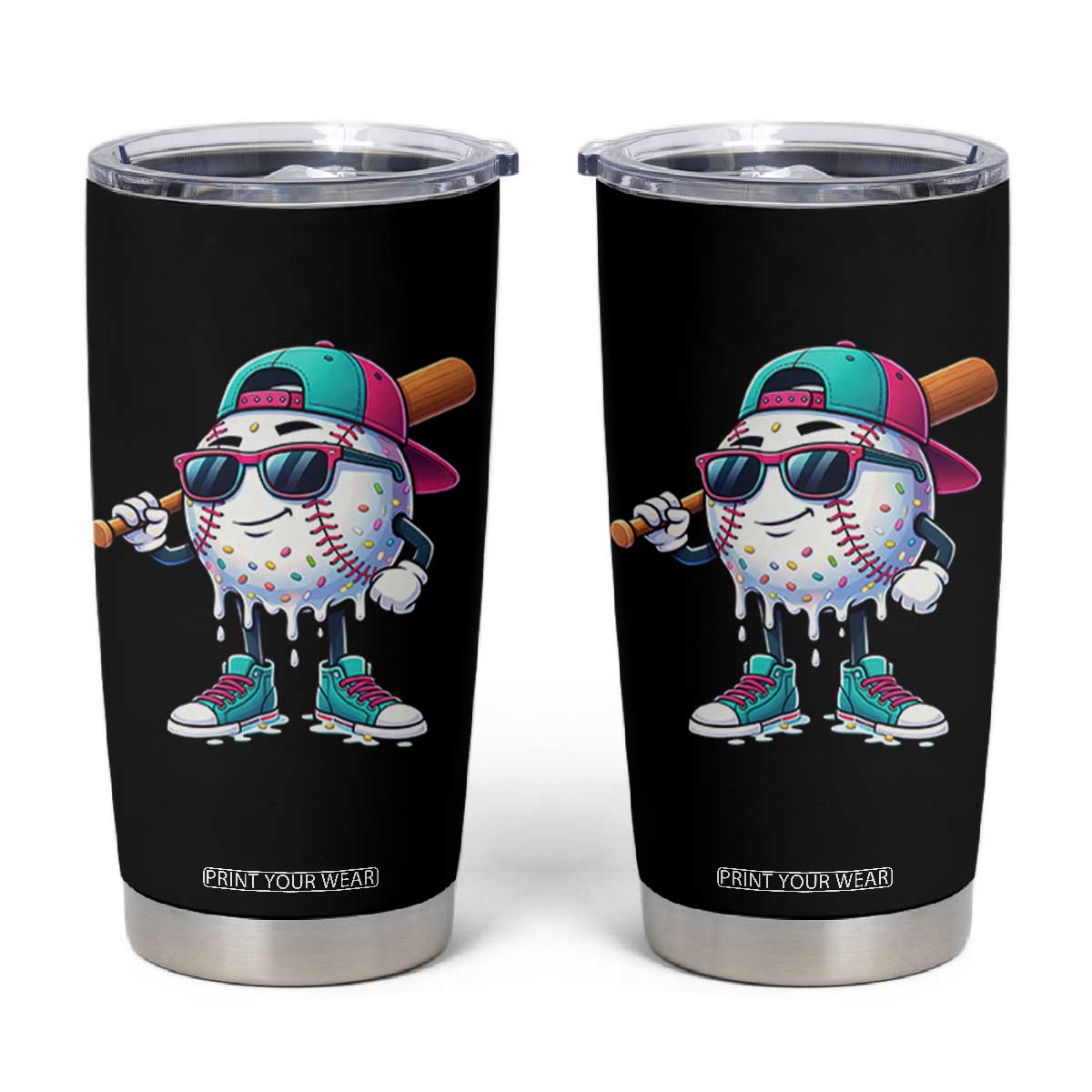 Baseball Life Style Tumbler Cup Youth Drip Baseball Boys Kid TS10 Black Print Your Wear